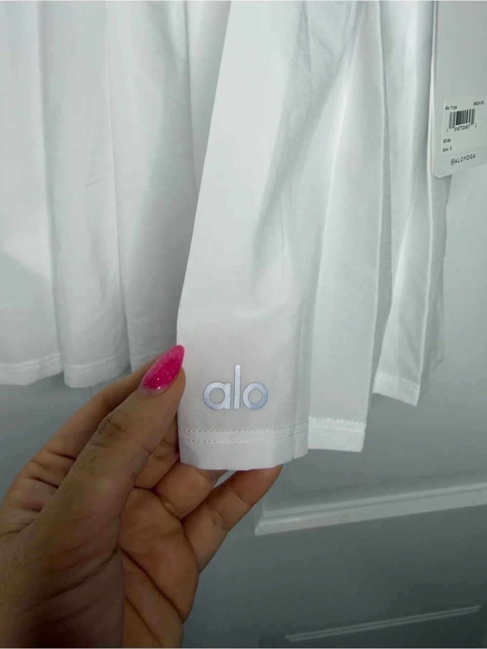 ALO Yoga White Varsity Tennis Skort